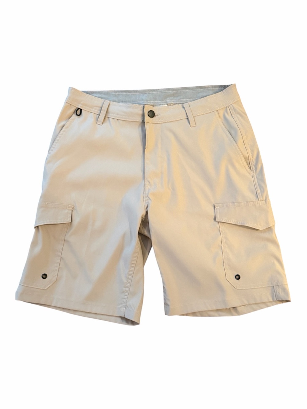 Voyager by Trunks Brand Men's Tan Cargo Shorts with Utility Pockets Inseam 9"